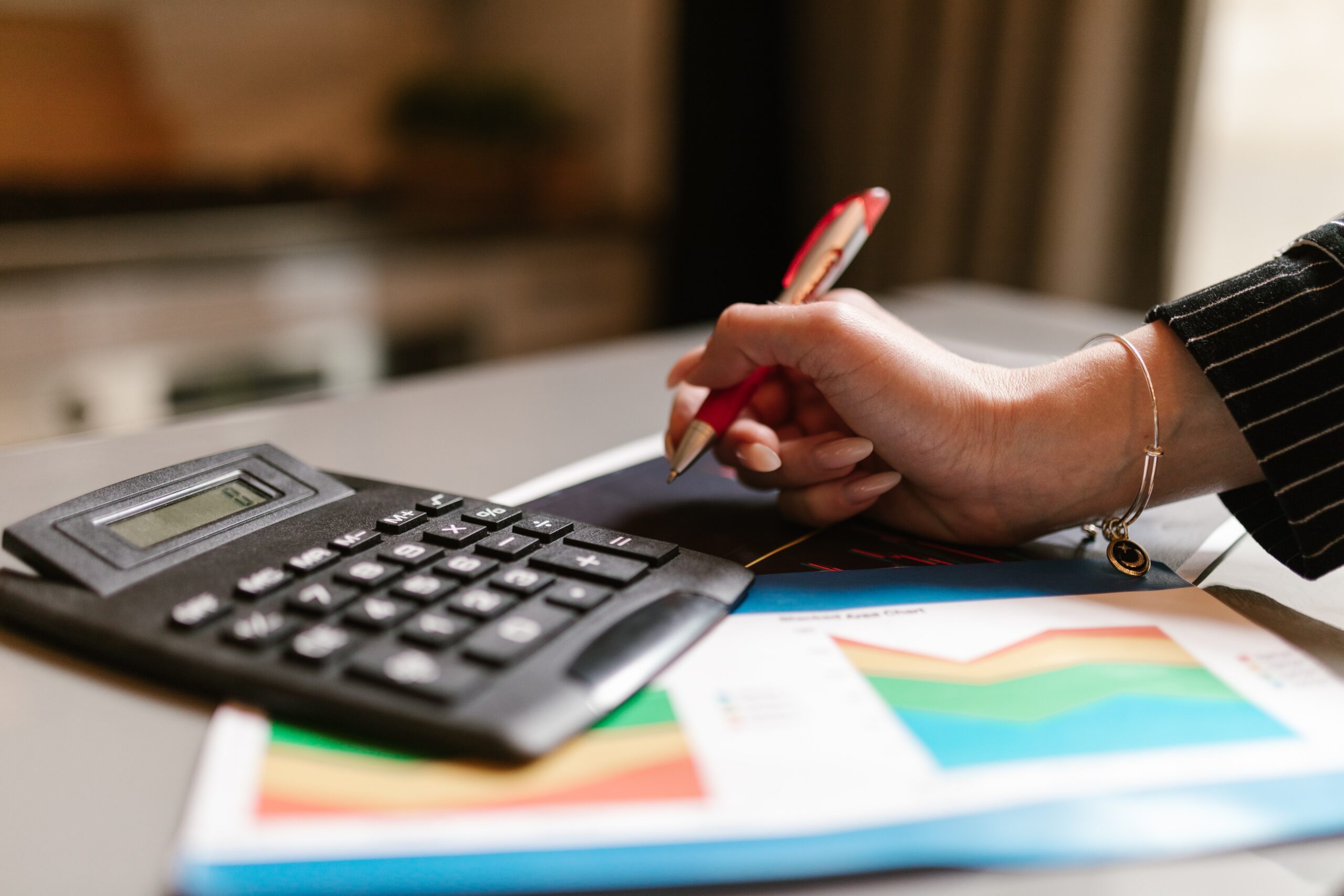 Calculator and pen